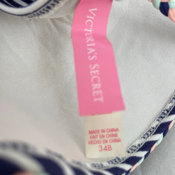 Victoria's Secret The Fabulous Striped Halter Bikini Top 34B - Picture 7 of 9